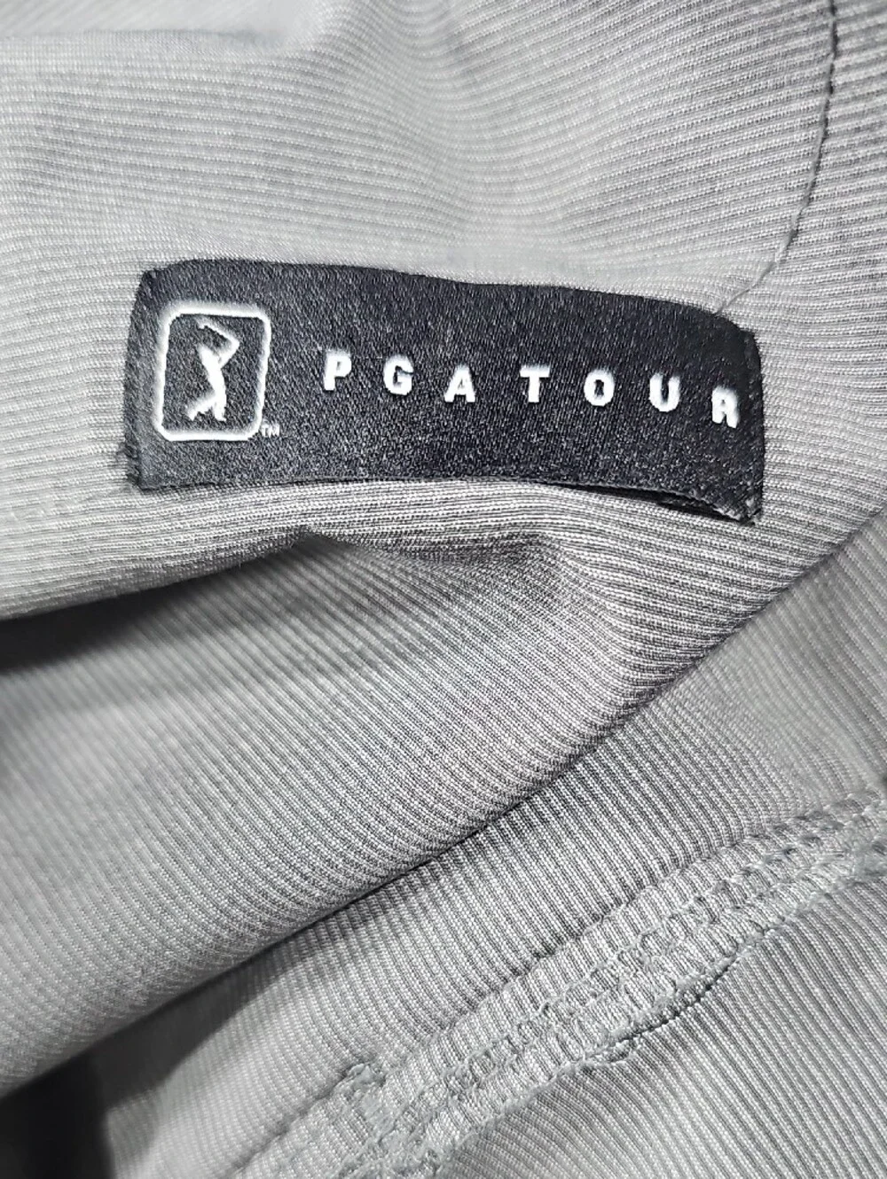 PGA Tour Mens Gray Micro Stripe Golf Pants 40x30 Performance Stretch 5-Pocket